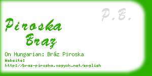 piroska braz business card
